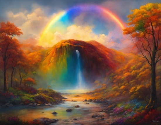 Rainbow, Sky, Water, Cloud, Atmosphere, Ecoregion
