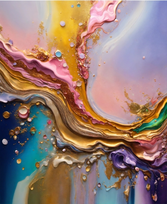 Realistic Ai Art, Liquid, Paint, Purple, Art, Painting