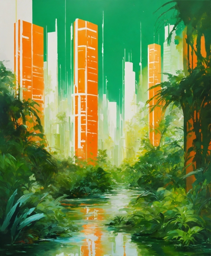 Skyscraper, Green, World, Light, Natural Landscape, Botany