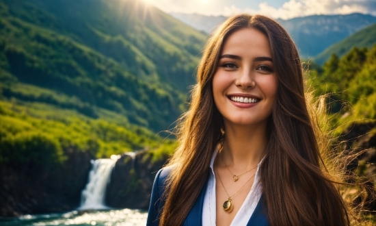Smile, Water, Mountain, People In Nature, Light, Leaf