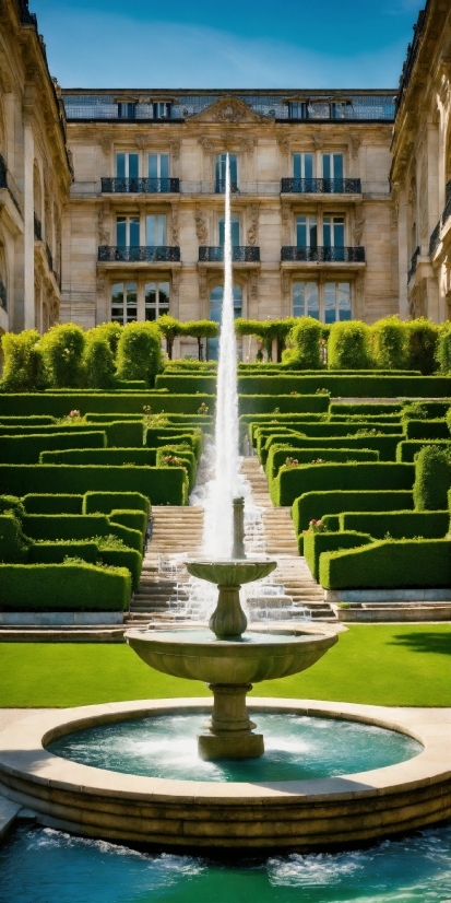 Water, Daytime, Plant, Light, Fountain, Green