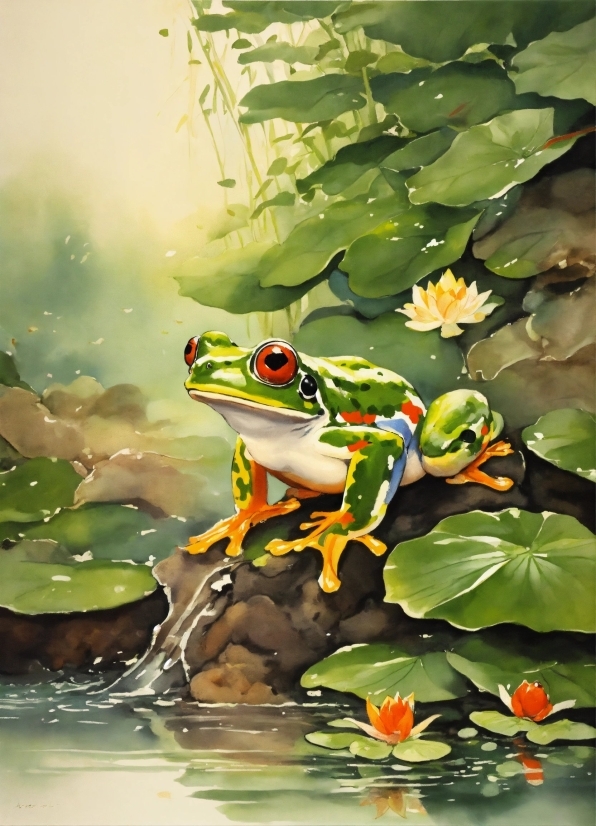 Water, Frog, Agalychnis, Plant, Liquid, True Frog