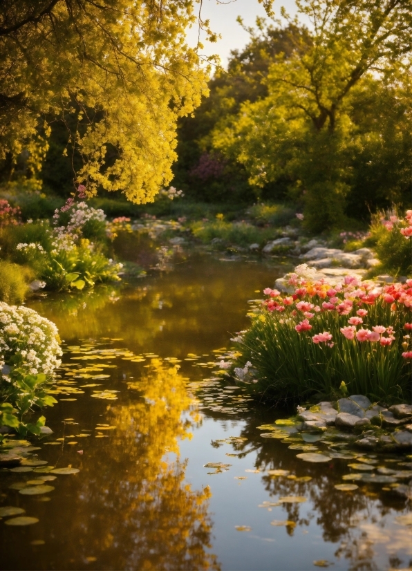 Water, Plant, Flower, Sky, Natural Landscape, Leaf