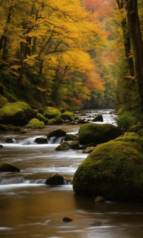 Water, Plant, Fluvial Landforms Of Streams, Leaf, Natural Landscape, Branch