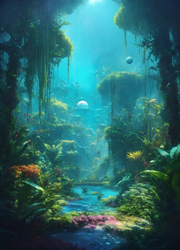 Water, Plant, Vertebrate, Green, Natural Environment, Underwater