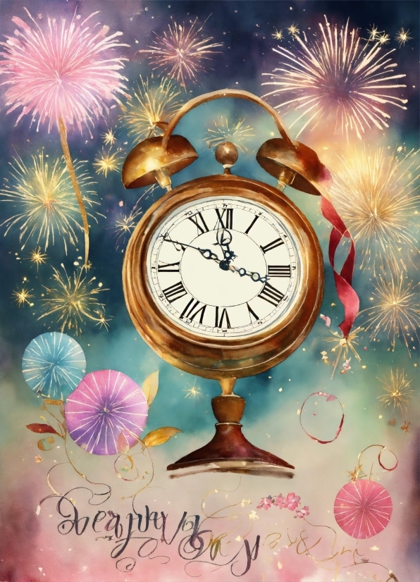 3d Graphic Design Templates, Fireworks, Cartoon, Organism, Clock, Pink