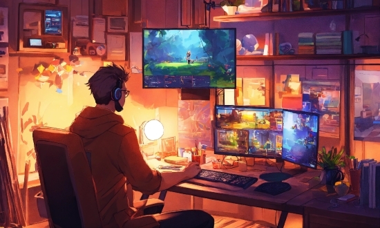 Adobe Ai Online, Computer, Table, Television Set, Desk, Display Device