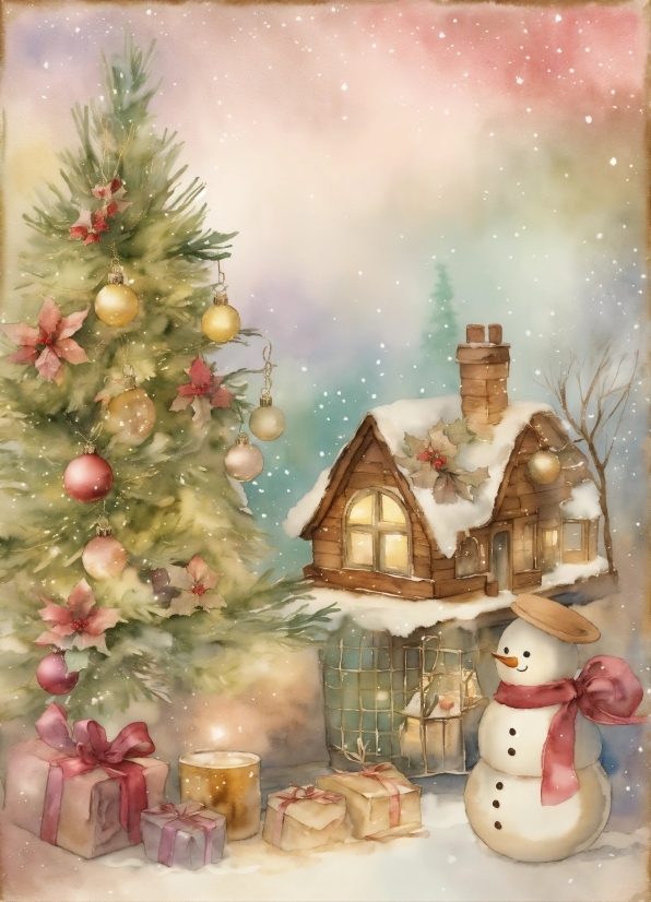 Adobe Illustrator 2018 Free Download For Lifetime, Christmas Tree, Christmas Ornament, Snowman, Window, Lighting