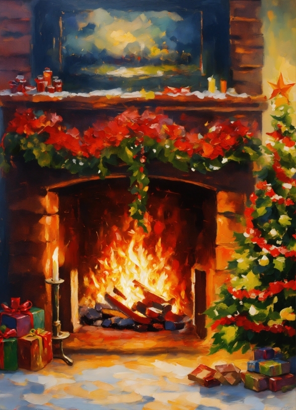 Alfred Sisley, Christmas Tree, Light, Nature, Window, Interior Design