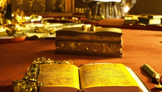 Amber, Gold, Decoration, Event, Building, Book
