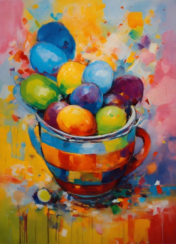 Art Paint, Food, Paint, Fruit, Orange, Painting
