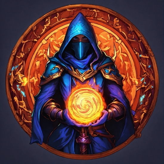 Art, Symmetry, Circle, Electric Blue, Fictional Character, Shield