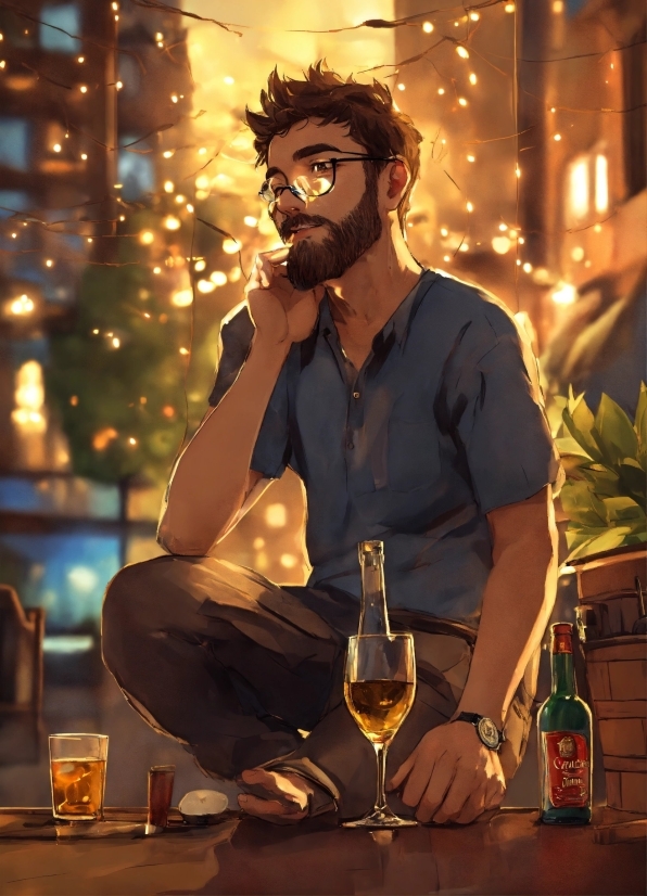 Artful, Tableware, Beard, Fun, Musician, Music