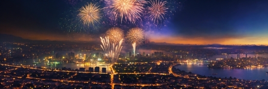 Atmosphere, Fireworks, Sky, Light, Entertainment, City