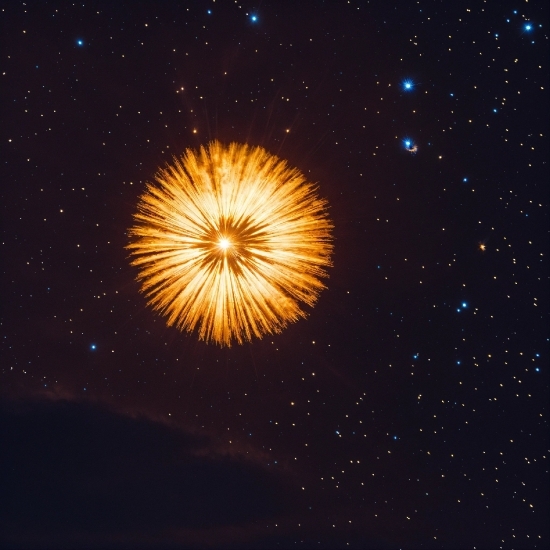 Atmosphere, Sky, Fireworks, Astronomical Object, Gold, Atmospheric Phenomenon