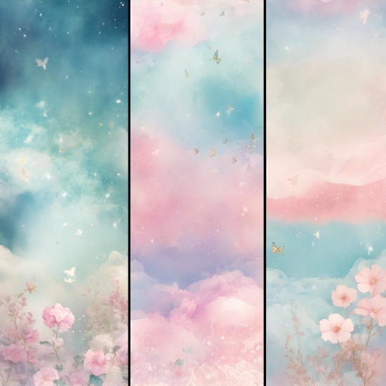 Azure, Rectangle, Sky, Pink, Atmospheric Phenomenon, Art