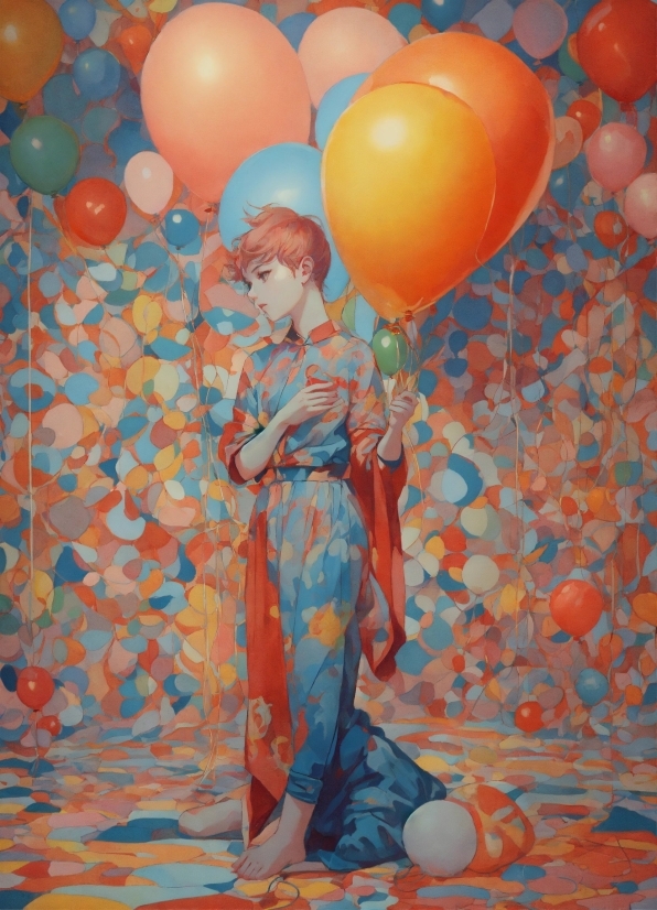 Balloon, Orange, Gesture, Party Supply, Happy, Aqua