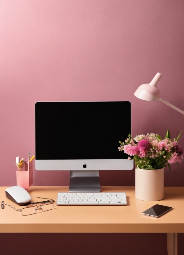 Beach Stock Photo, Computer, Flower, Table, Personal Computer, Computer Desk