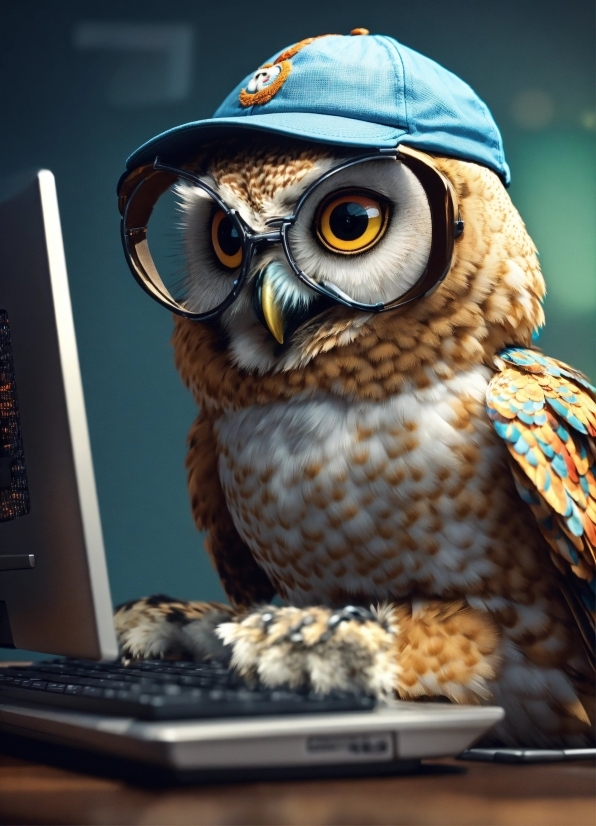 Bird, Owl, Beak, Computer Keyboard, Input Device, Personal Computer