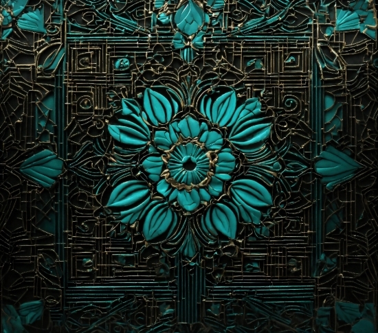 Blue, Green, Rectangle, Textile, Art, Wall