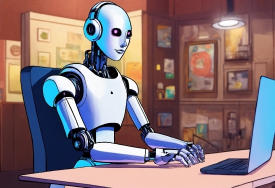 Blue, Human, Table, Art, Computer Keyboard, Personal Computer