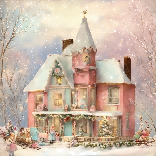 Building, Window, World, Dollhouse, Snow, House