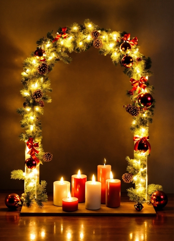 Candle, Decoration, Light, Red, Christmas Decoration, Font