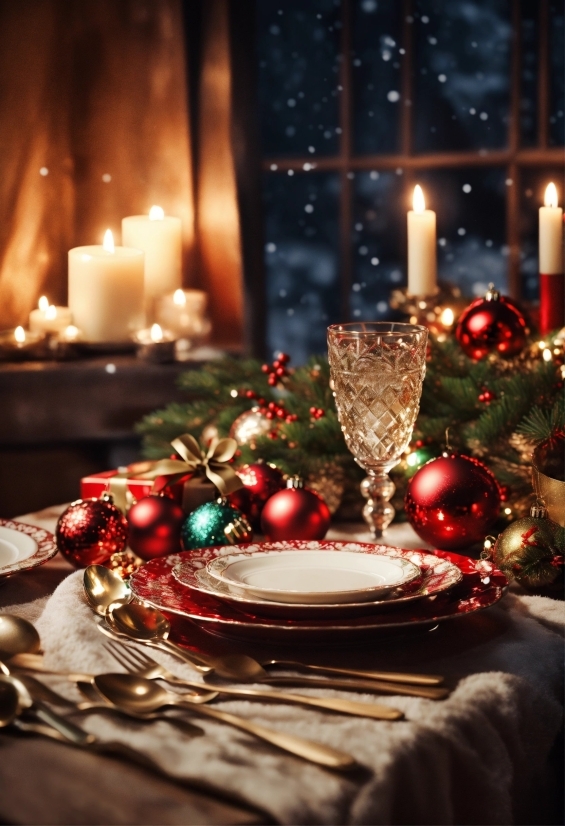 Candle, Light, Christmas Ornament, Decoration, Tableware, Interior Design