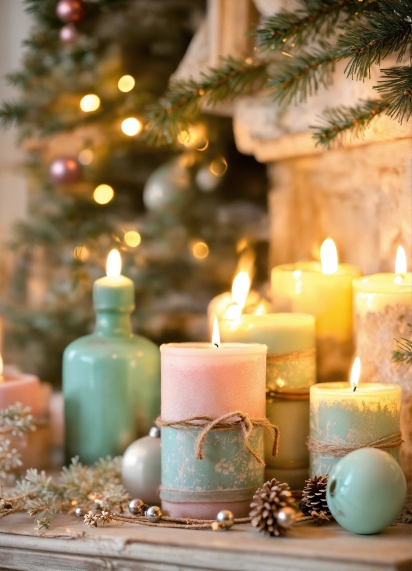 Candle, Plant, Light, Christmas Tree, Tree, Lighting
