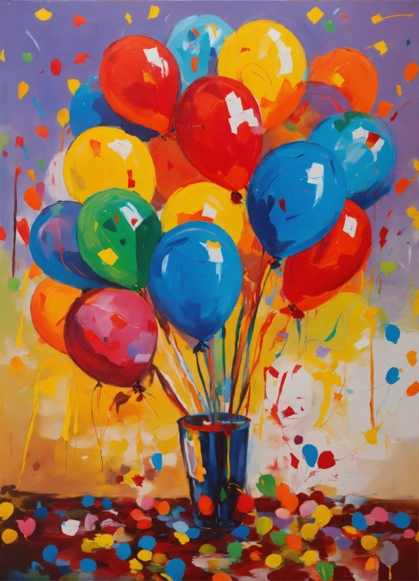 Canva Bingo Tingo, Plant, Balloon, Paint, Petal, Art