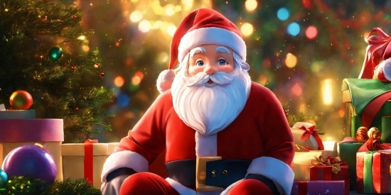 Canva Graphics, Light, Santa Claus, Human Body, Beard, Cartoon