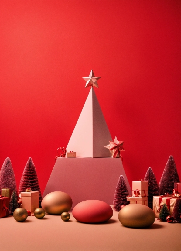 Christmas Decoration, Triangle, Plant, Tints And Shades, Event, Christmas