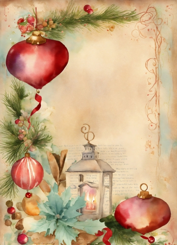 Christmas Ornament, Botany, Leaf, Fruit, Art, Twig