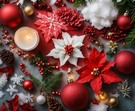 Christmas Ornament, Branch, Petal, Decoration, Holiday Ornament, Ornament