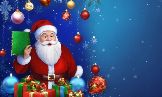 Christmas Ornament, Celebrating, Holiday Ornament, Lighting, Santa Claus, Happy