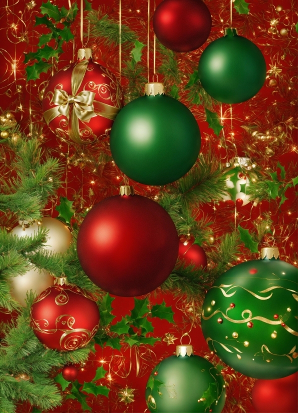 Christmas Ornament, Christmas Tree, Green, Light, Holiday Ornament, Celebrating