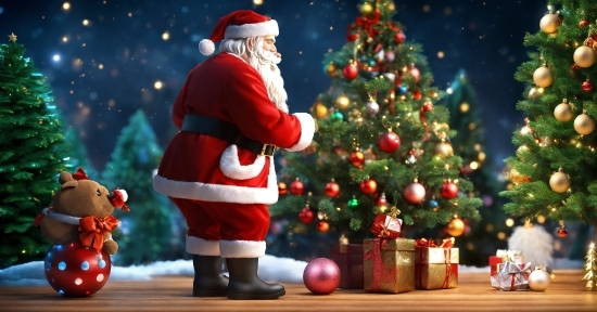 Christmas Ornament, Christmas Tree, Holiday Ornament, Toy, Santa Claus, Ornament