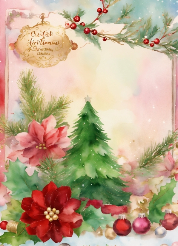 Christmas Ornament, Leaf, Plant, Botany, Flower, Branch