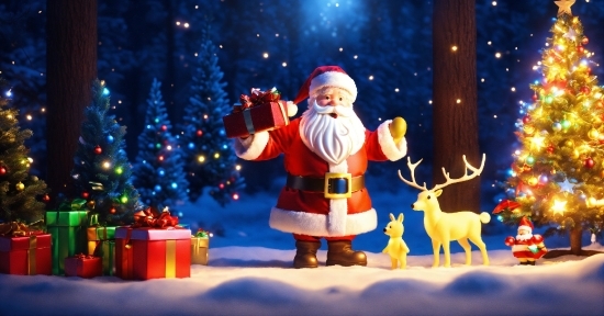 Christmas Ornament, Light, Christmas Decoration, Santa Claus, Toy, Ornament
