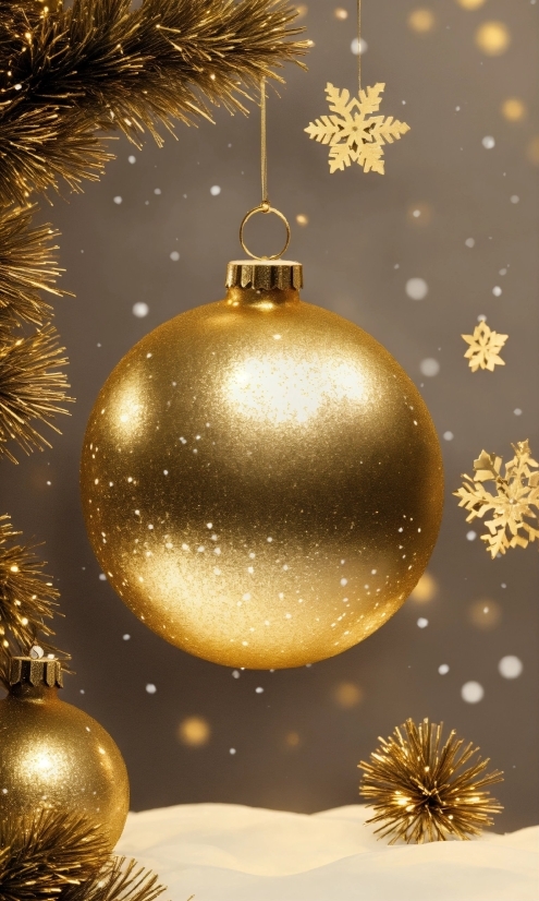 Christmas Ornament, Light, Gold, Holiday Ornament, Lighting, Yellow