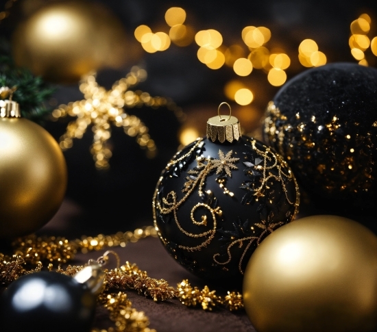 Christmas Ornament, Light, Gold, Holiday Ornament, Ornament, Tree