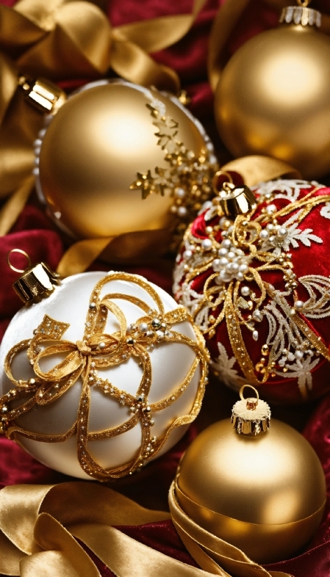 Christmas Ornament, Light, Gold, Lighting, Ornament, Material Property