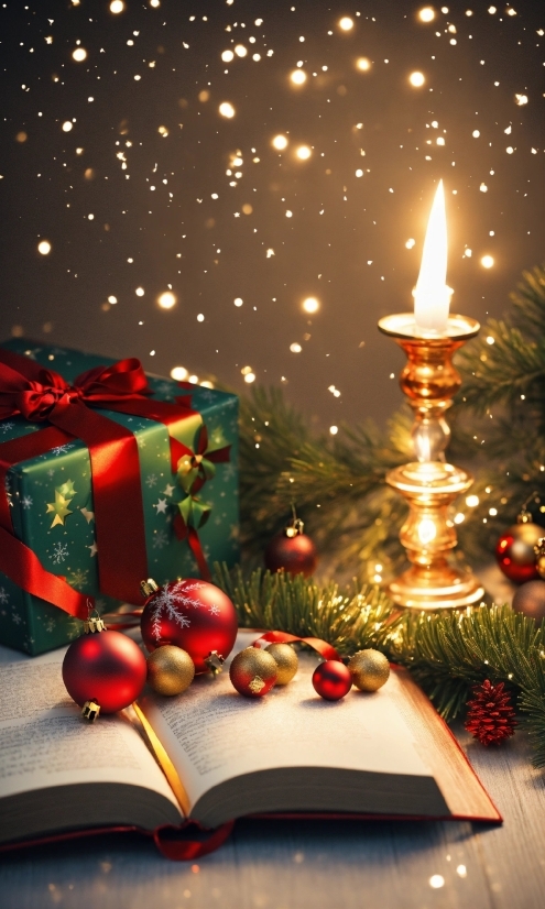 Christmas Ornament, Light, Plant, Decoration, Lighting, Candle