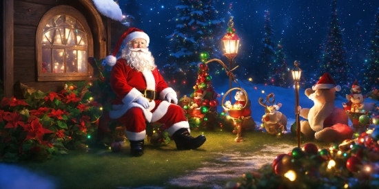 Christmas Ornament, Light, Santa Claus, World, Christmas Tree, Lighting