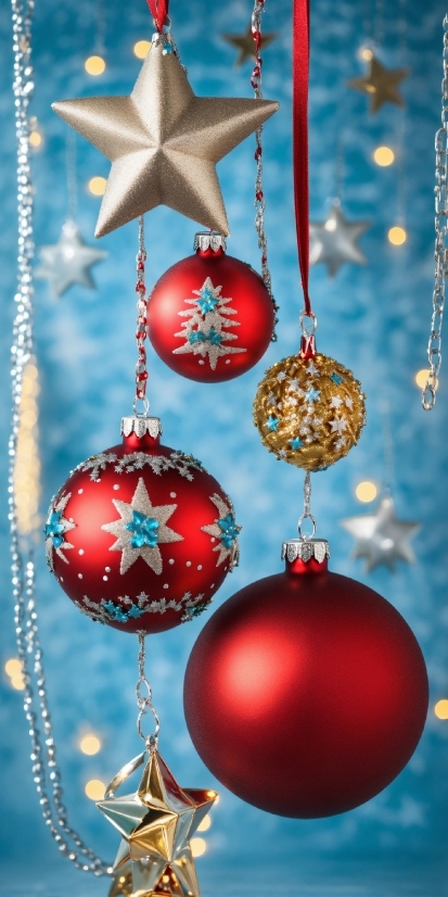 Christmas Ornament, Photograph, White, Light, Blue, Holiday Ornament