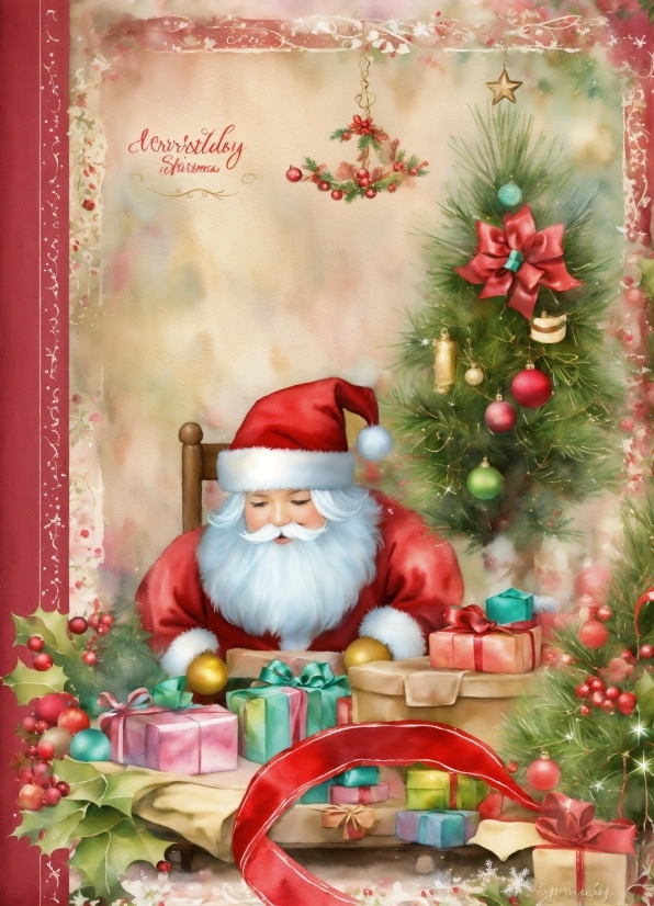Christmas Ornament, Plant, Christmas Tree, Toy, Santa Claus, Ornament