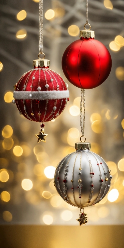 Christmas Ornament, White, Light, Holiday Ornament, Branch, Lighting