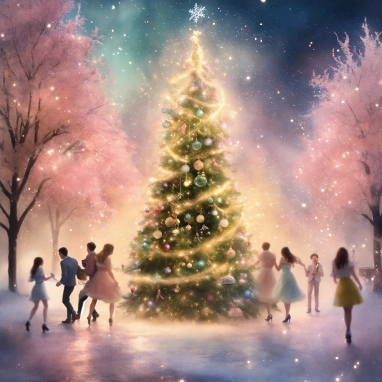 Christmas Tree, Atmosphere, Photograph, Plant, World, Sky