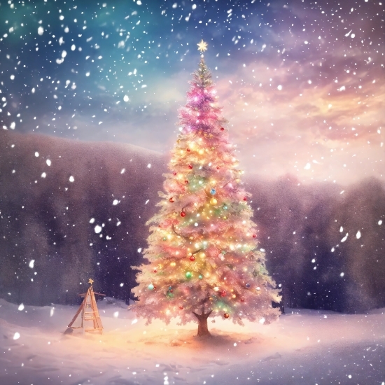 Christmas Tree, Atmosphere, Sky, Plant, World, Nature