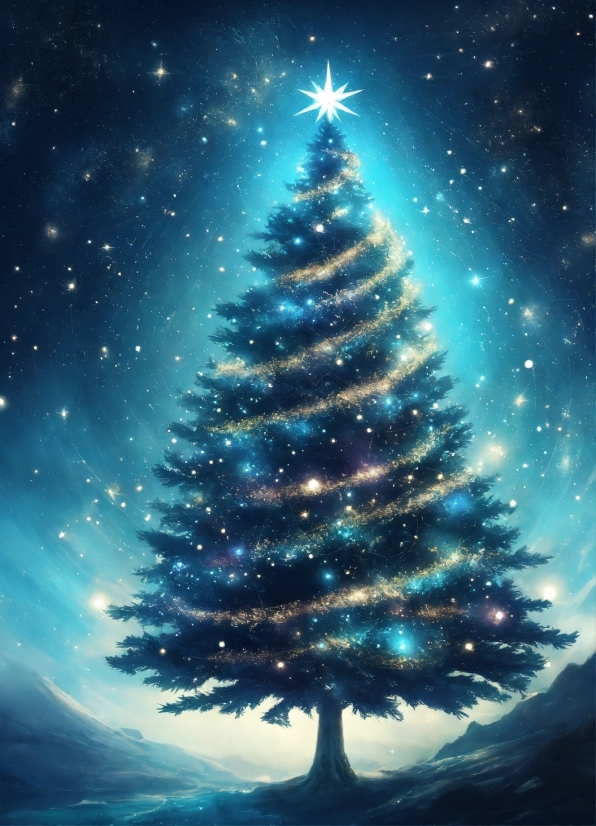 Christmas Tree, Atmosphere, Sky, Water, World, Plant